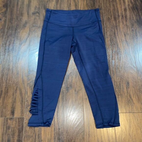 Athleta | Navy Criss Cross Chaturanga Capris - Picture 2 of 7